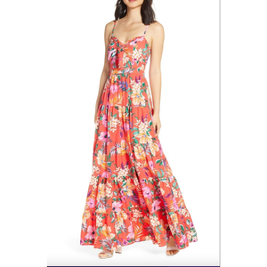 NWT Eliza J Nordstrom Tropical Floral Maxi Dress Resort Wedding SOLD OUT‎ SACKS